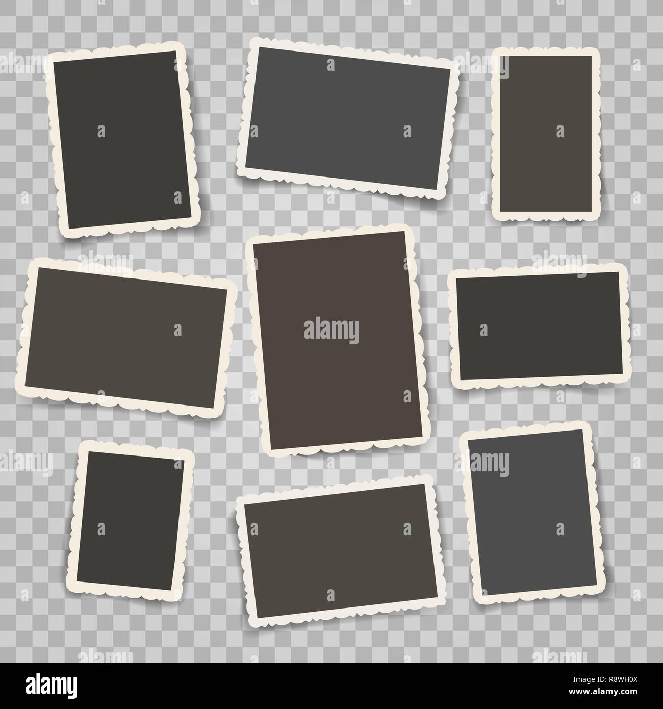 Retro Photo Frames Templates Old Photoframe Or Vintage Postcard