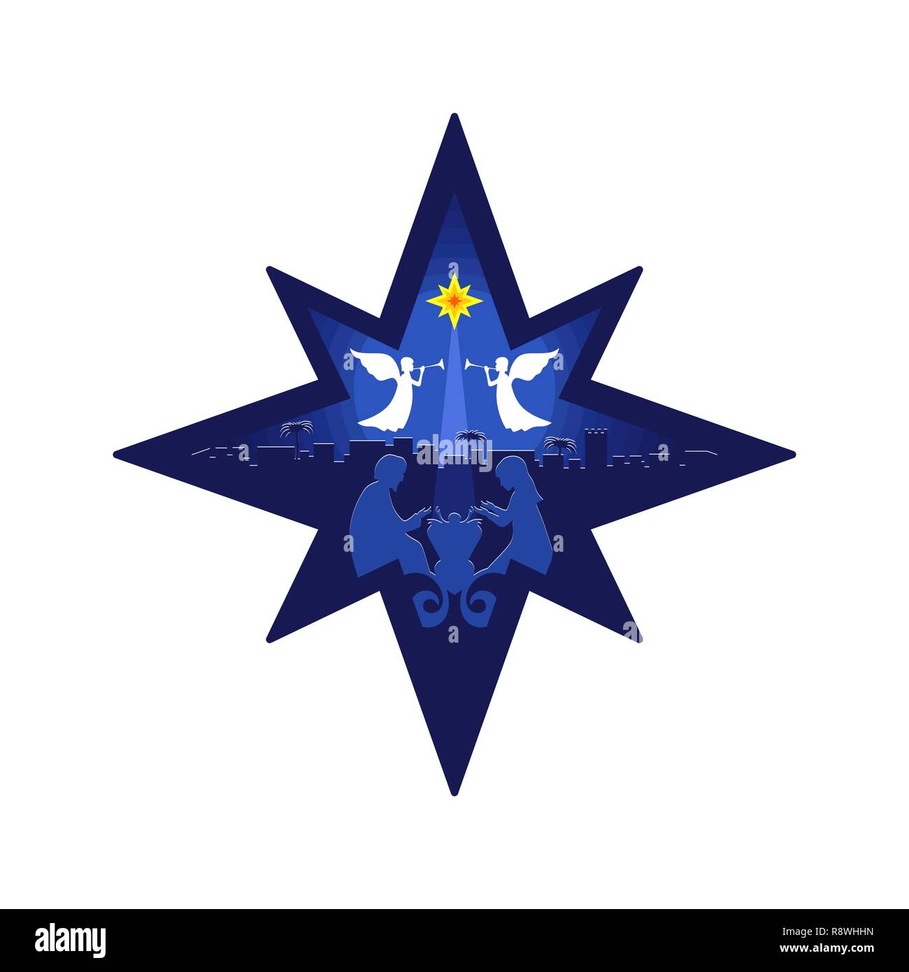 Bethlehem Star Cut Out Stock Images Pictures Alamy