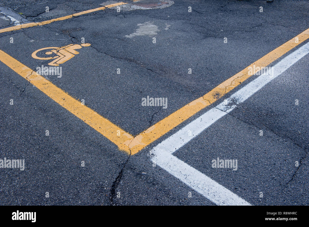 Parking Space For Disabled Stock Photo Alamy