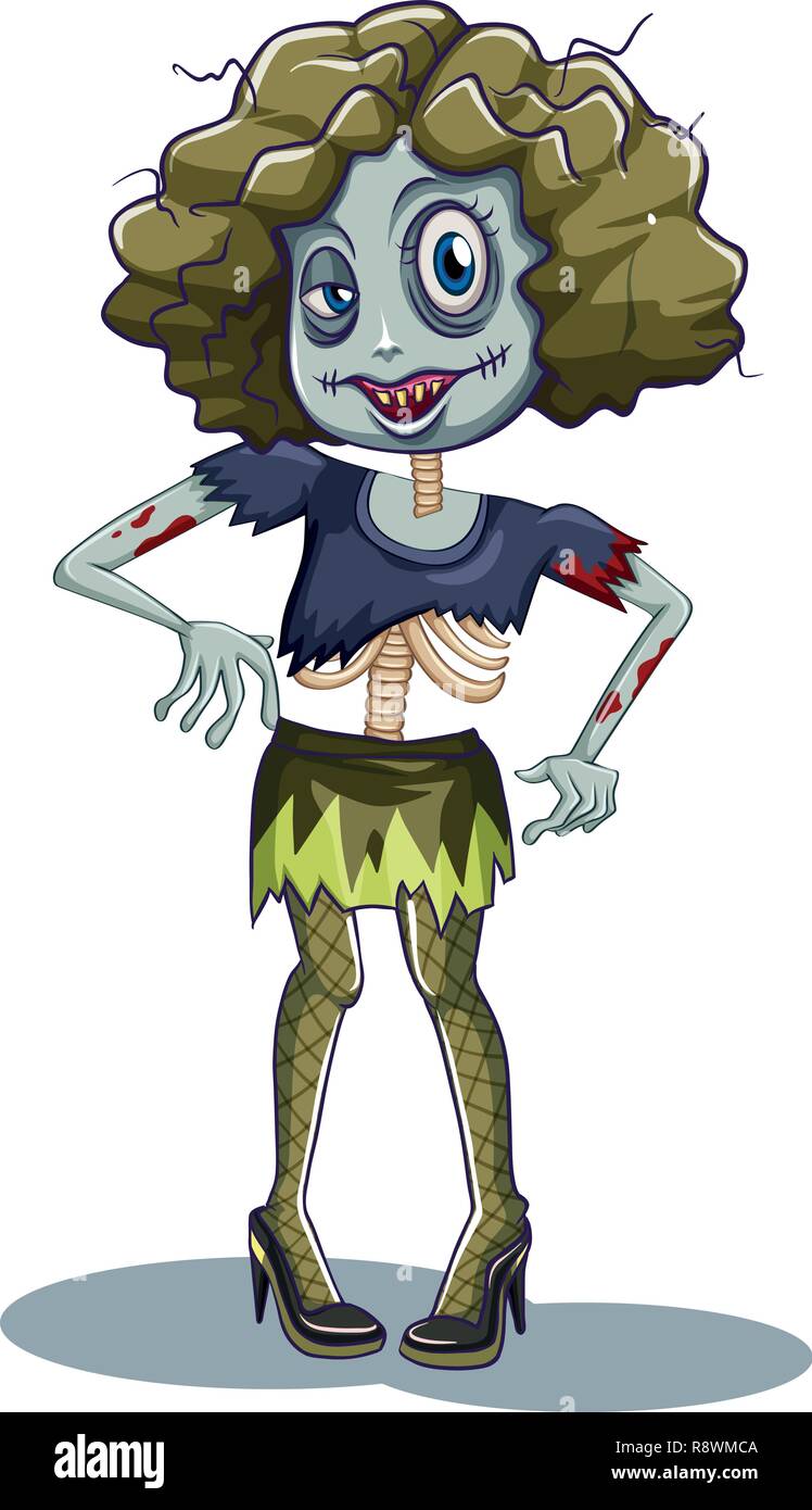A female zombie character illustration Stock Vector Image & Art Alamy