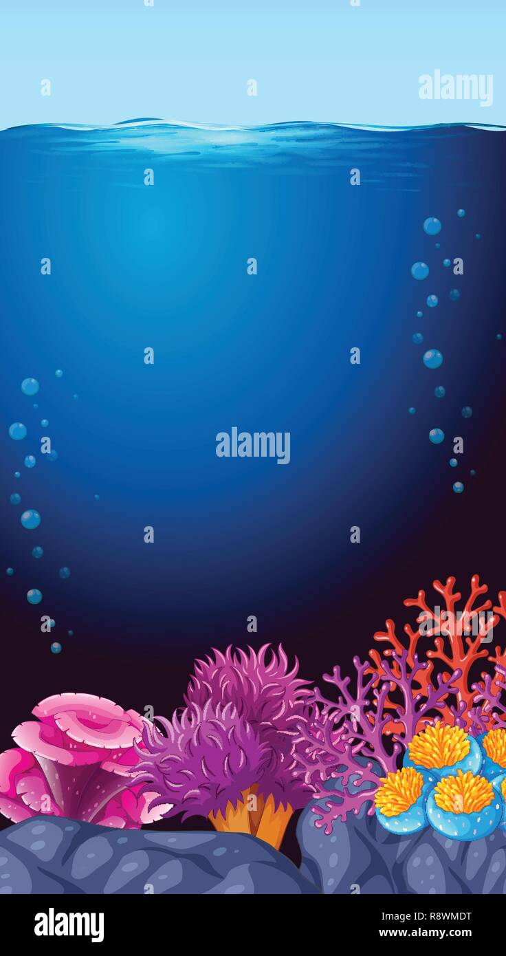 An beautiful underwater template illustration Stock Vector Image &amp; Art ...