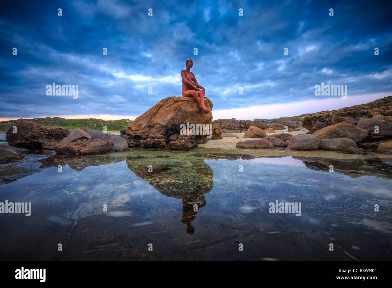 Lady with Fish Stock Photo - Alamy