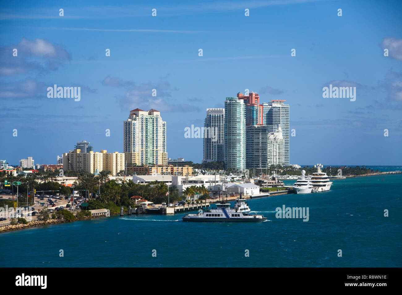 View of Biscayne Bay in Miami Florida Stock Photo Alamy