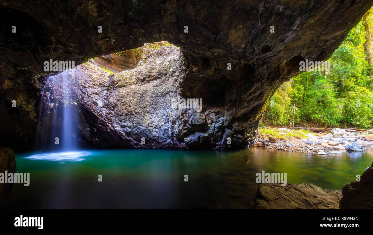 Waterfall Cave Stock Photo