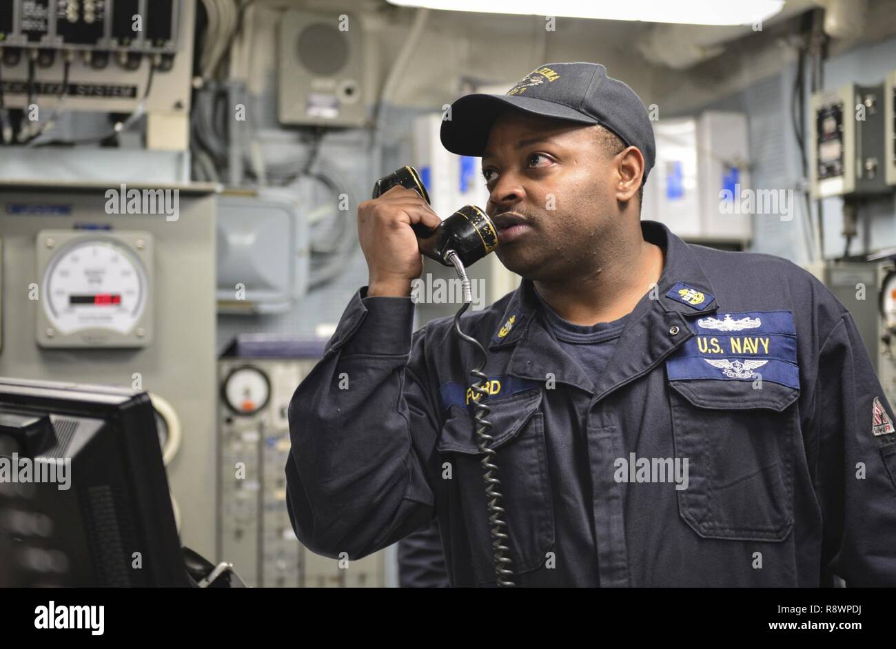 ATLANTIC OCEAN (March 10, 2017) – Chief Machinist’s Mate Justin Ford ...