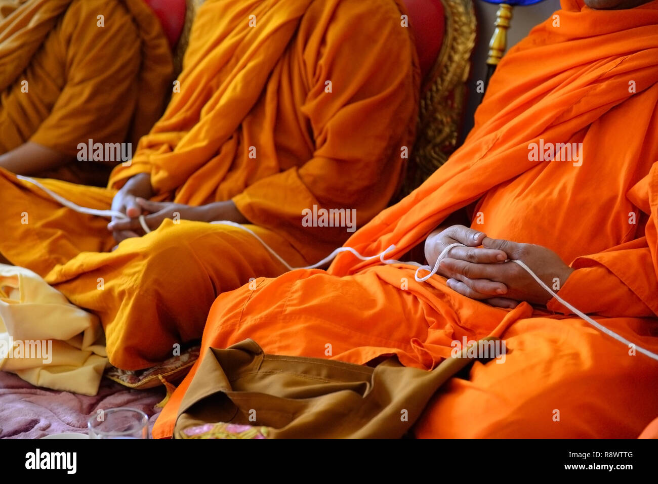 Monks of the religious rituals, Buddhist ceremony Stock Photo