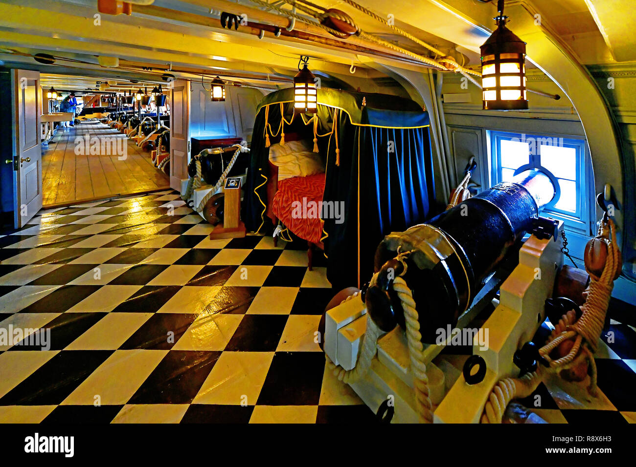 Portsmouth Hampshire HMS Victory Nelsons Sleeping Quarters Between 