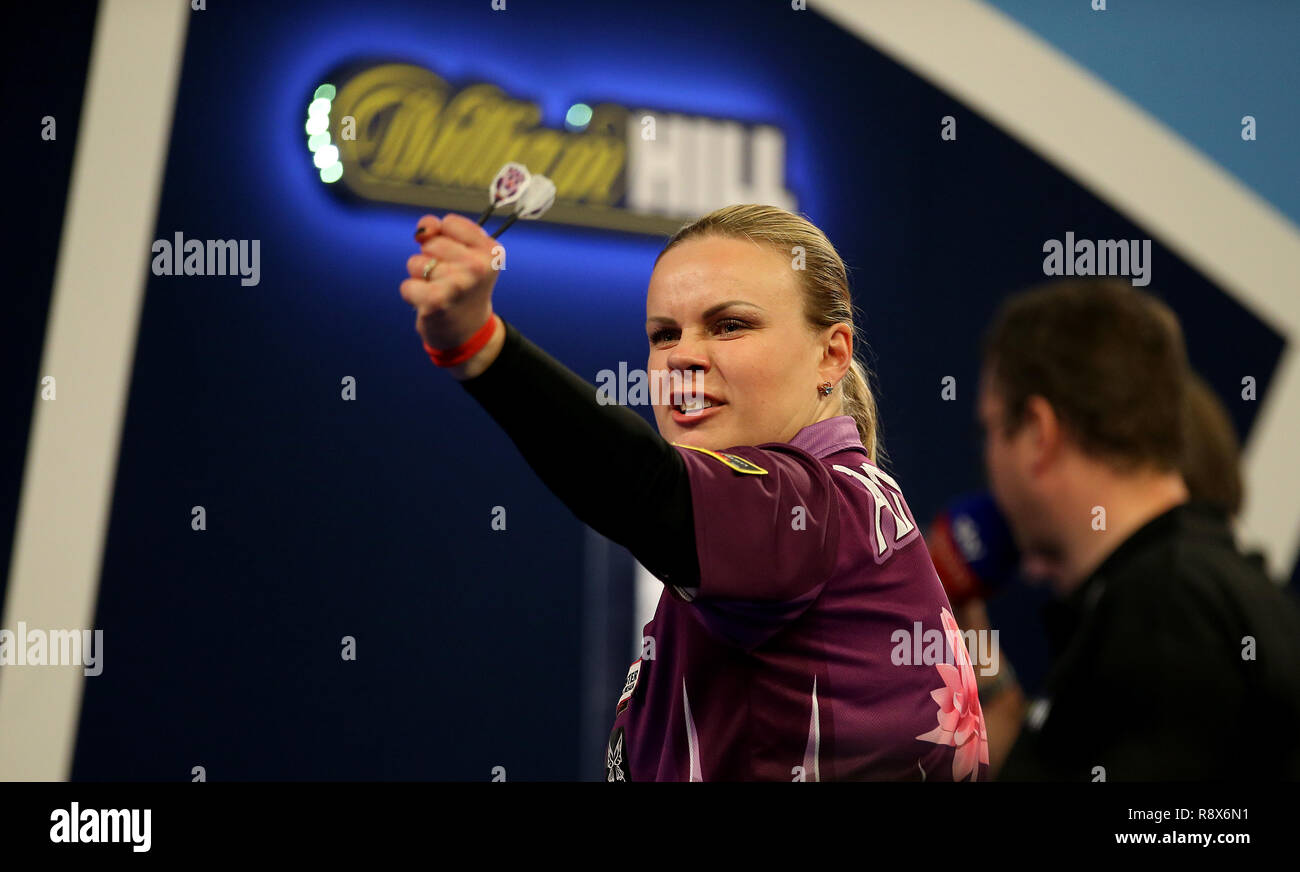 Anastasia Dobromyslova reacting after winning her 1st leg of the match