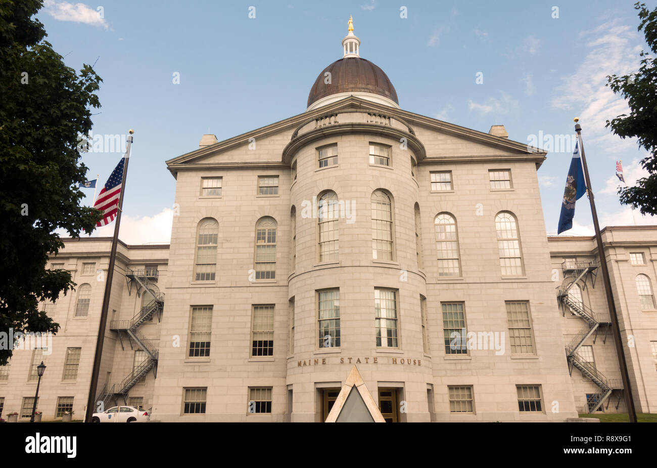 Maine state house in Augusta Stock Photo