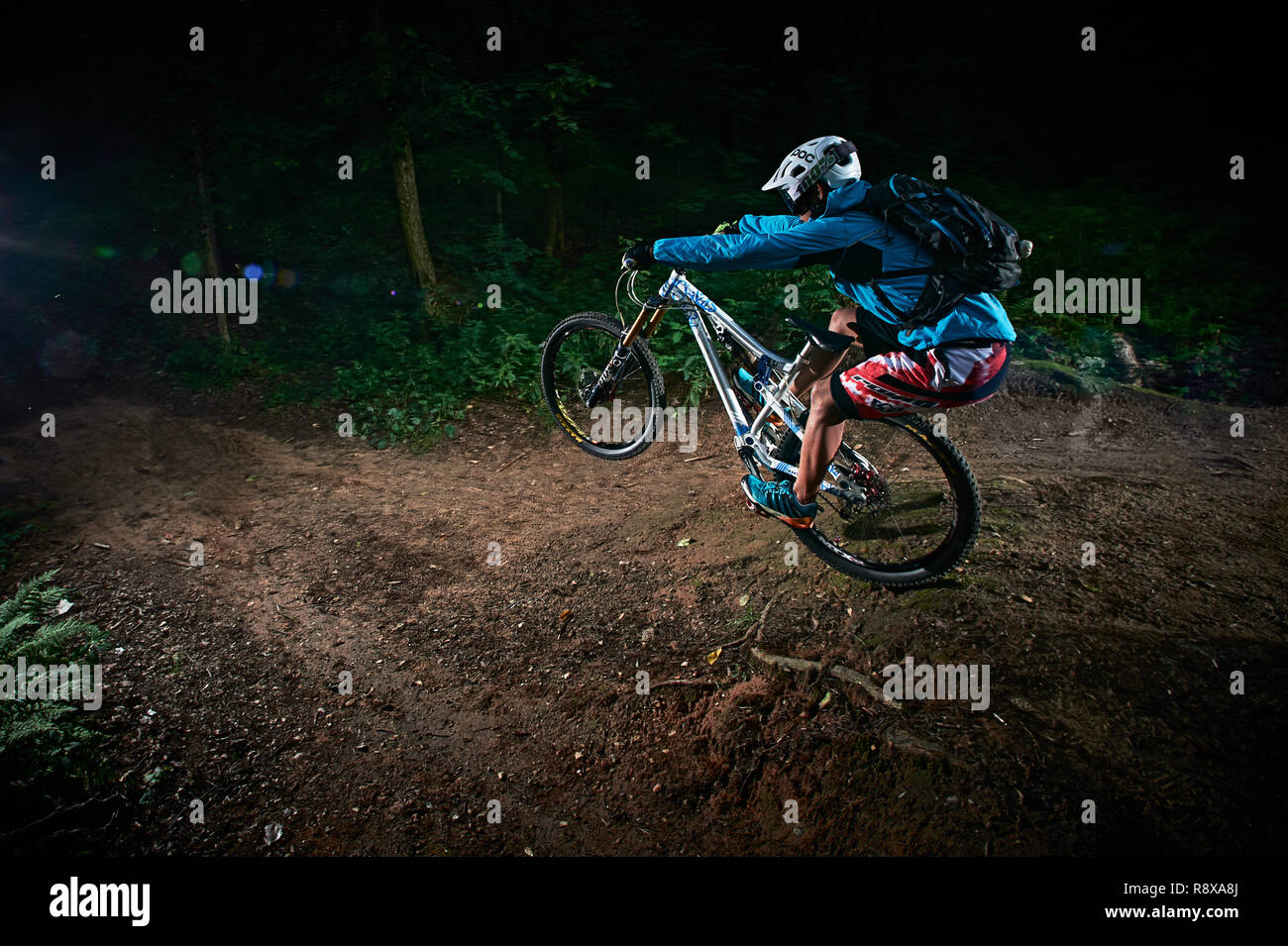 night riding mountain bike