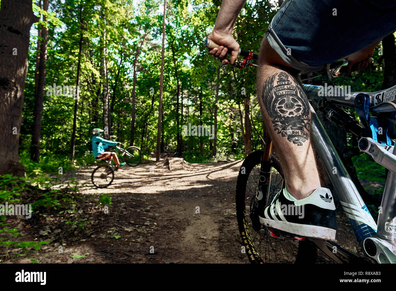 Mountain bike tattoo hi-res stock photography and images - Alamy