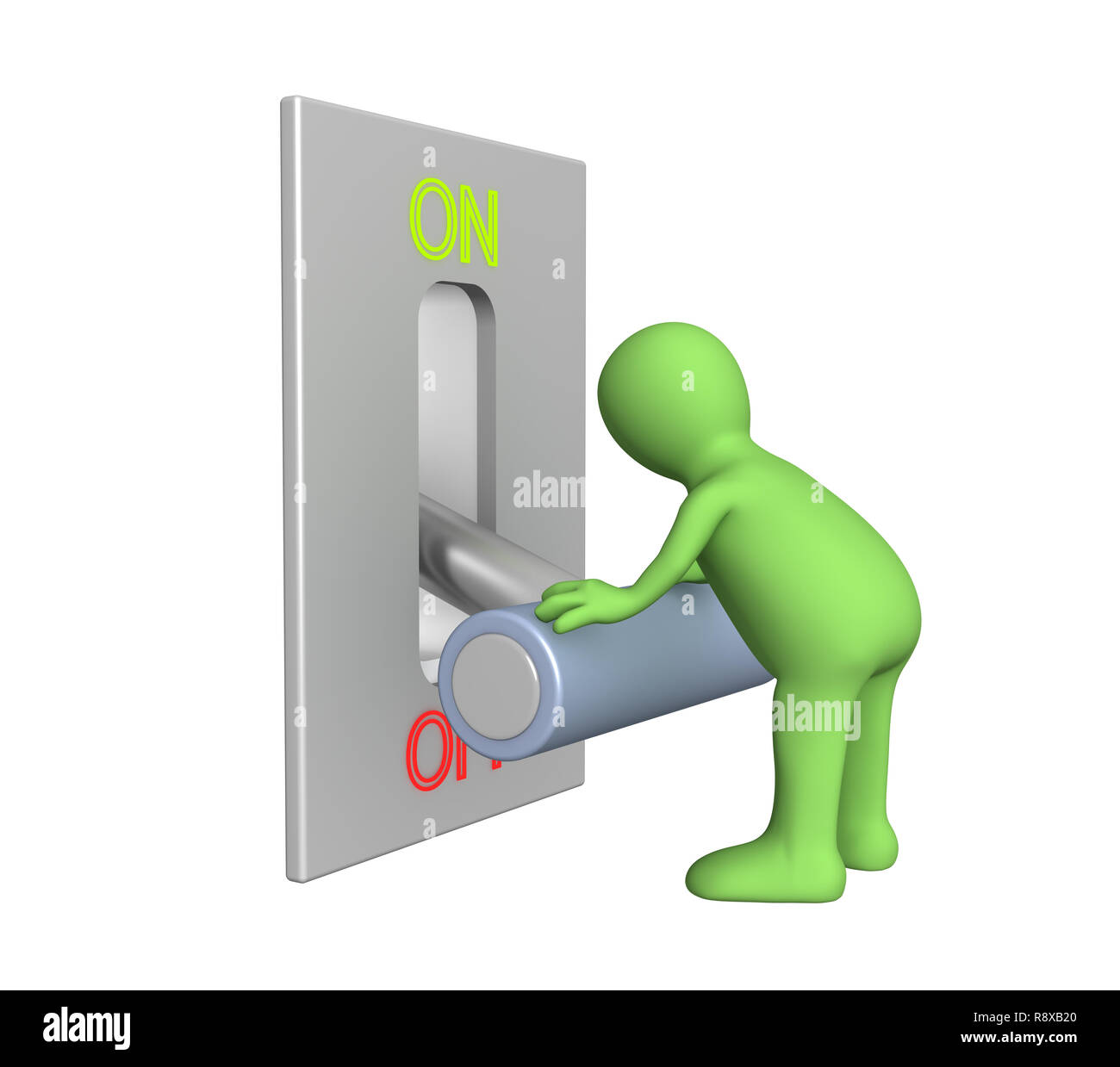 Cartoon turn on light switch Cut Out Stock Images & Pictures - Alamy