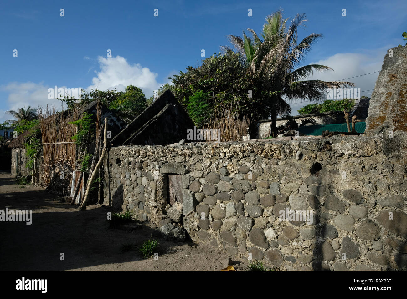 Traditional Sinadumparan Ivatan houses made in rubble masonry stone set
