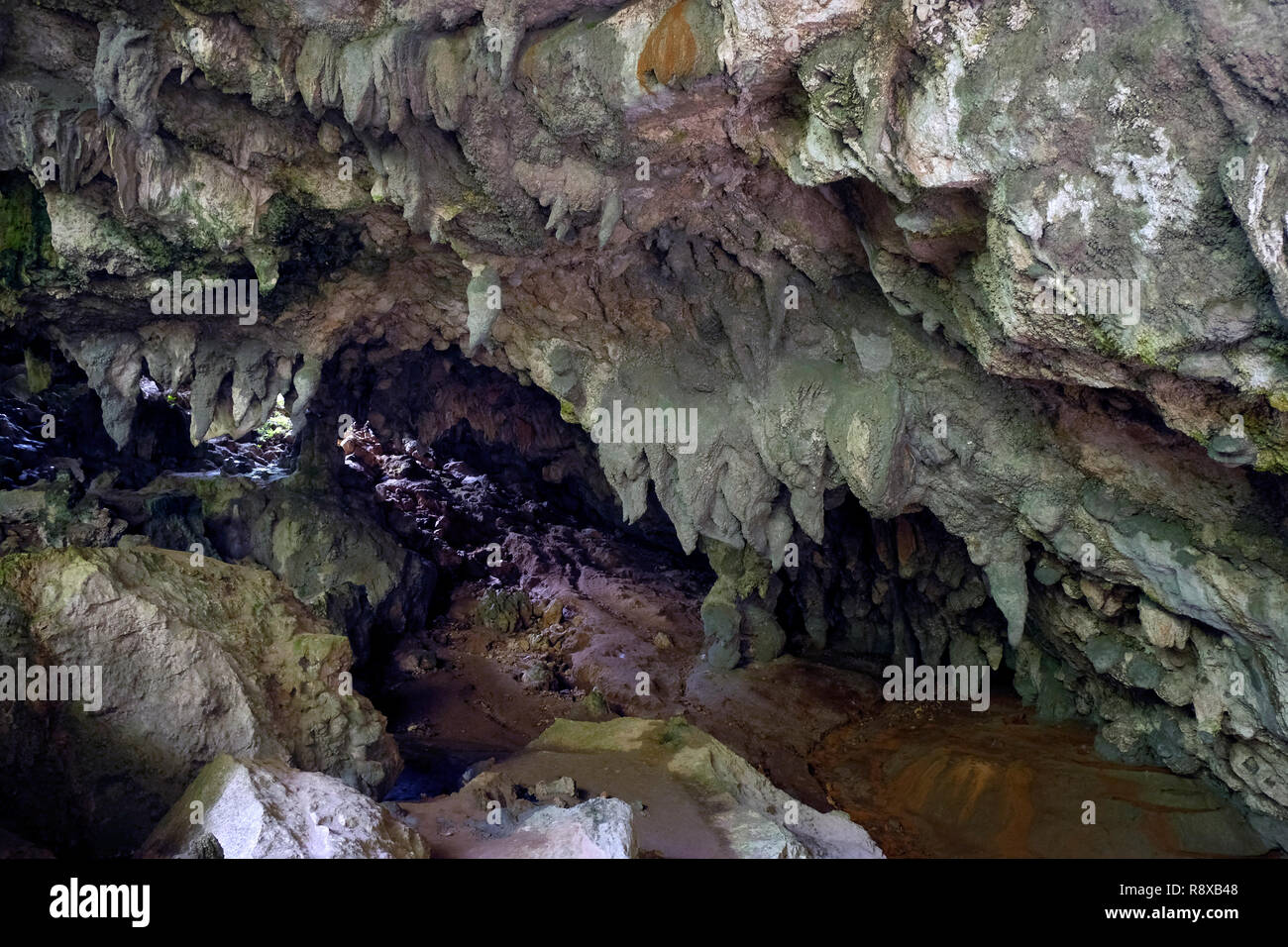 Stalactites inside Sumaguing Cave the deepest cave in the Philippines