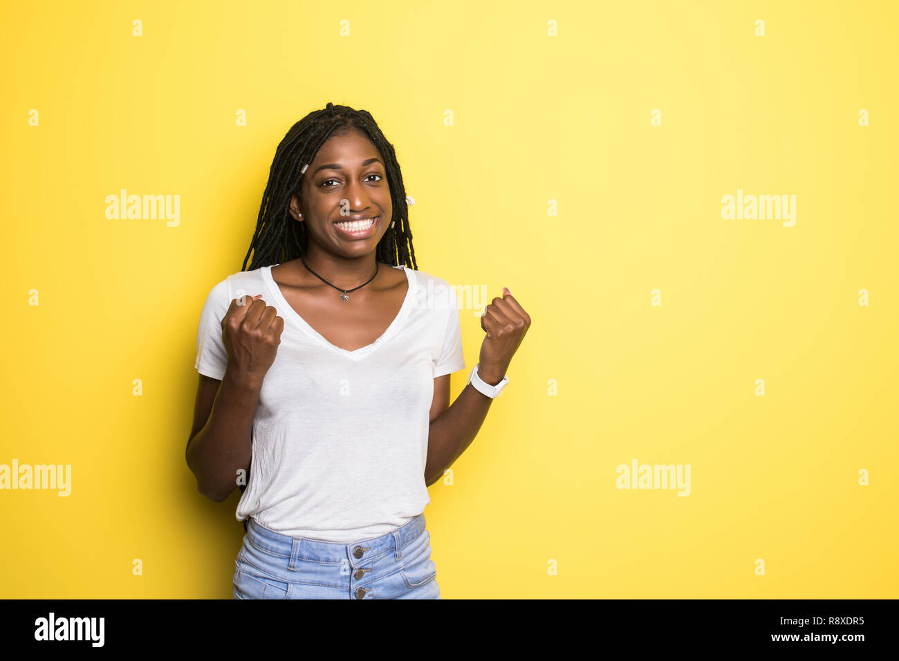I won. Winning success happy woman celebrating being a winner. Dynamic ...