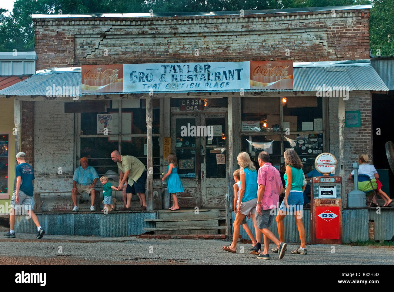 Customers wait for a table at Taylor Grocery, July 31, 2011, in Taylor, Mississippi. Taylor Grocery was founded more than a century ago. Stock Photo