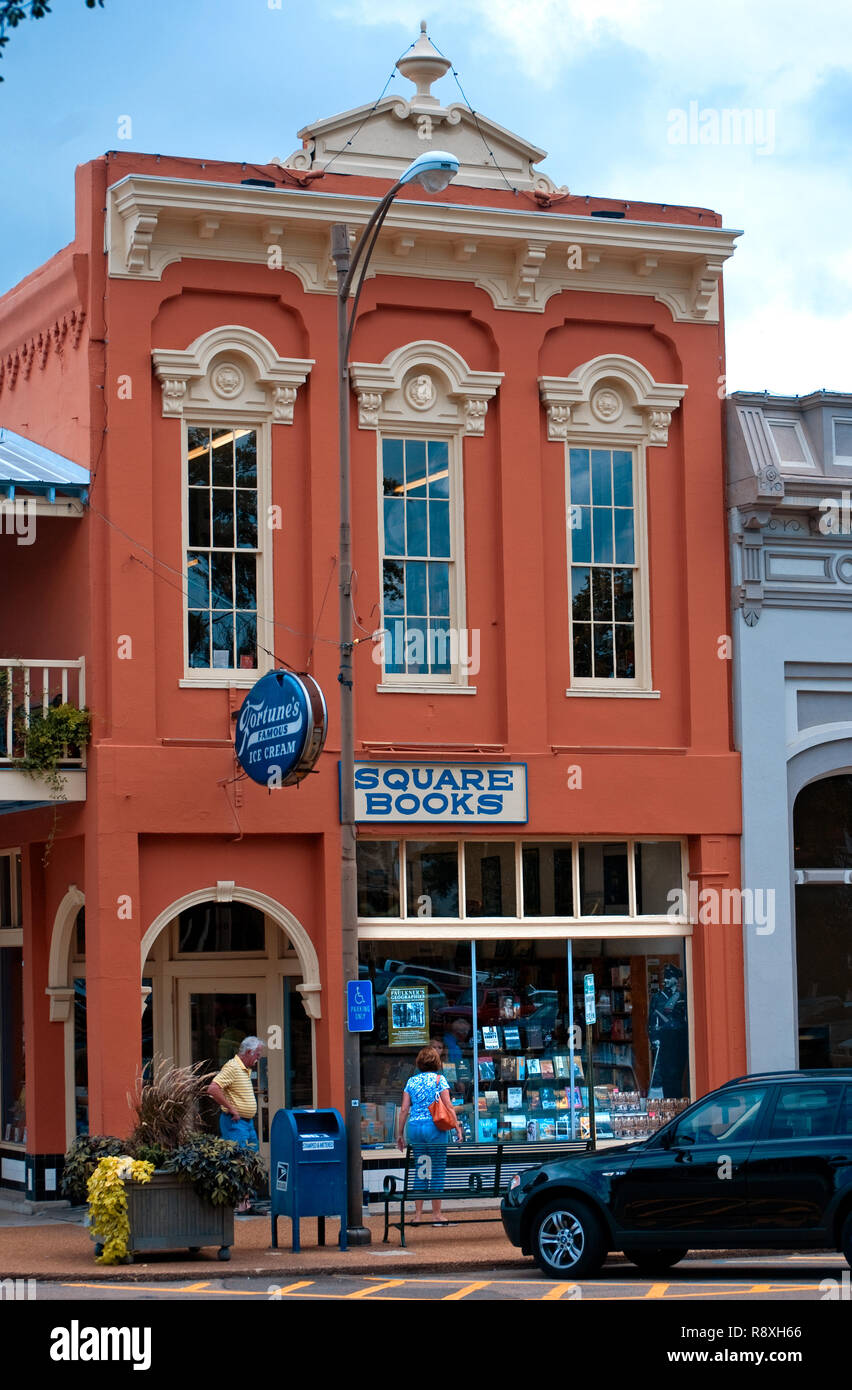Cloudy skies gather above Square Books, May 31, 2015, in Oxford