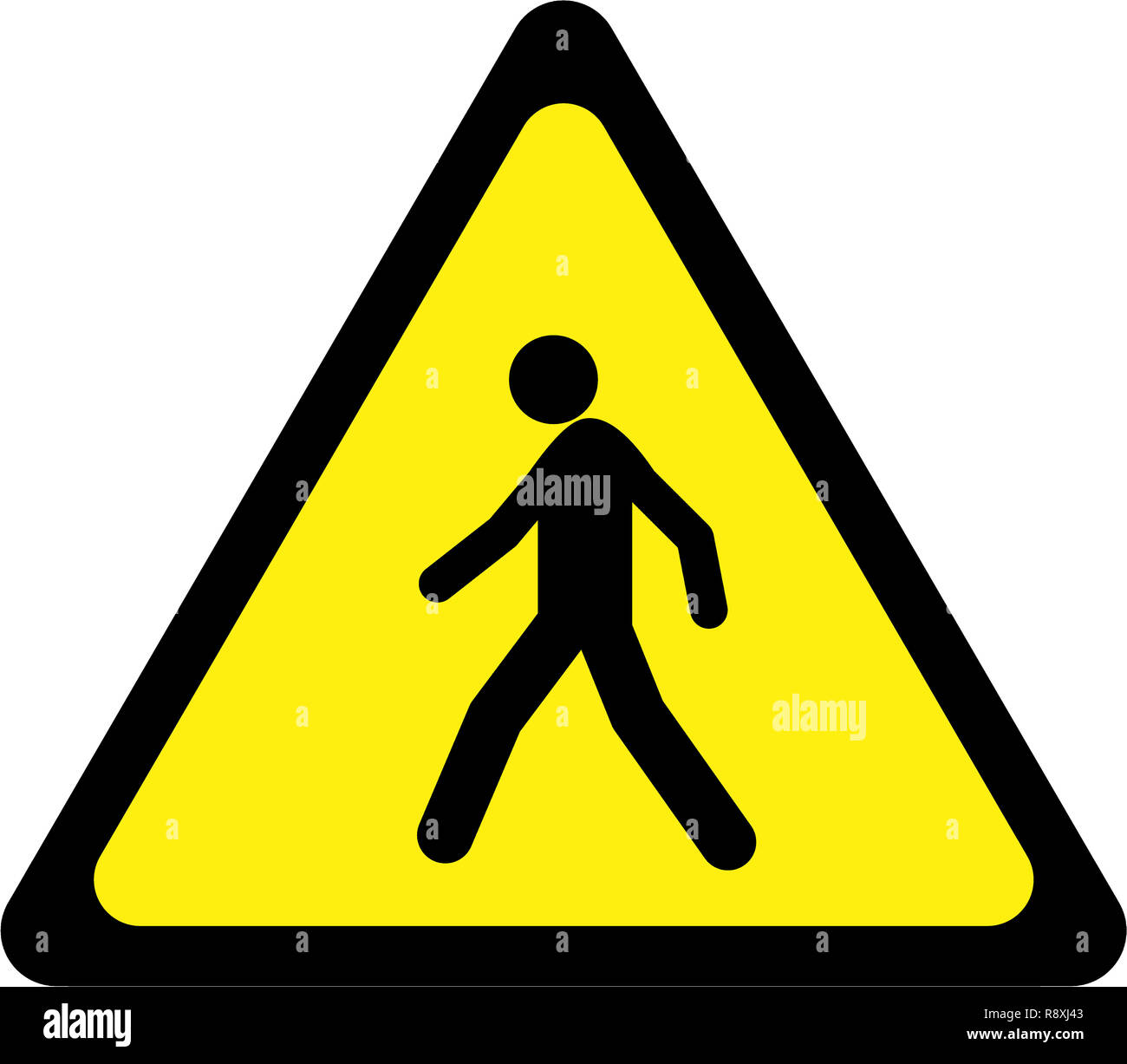 Warning Sign With Pedestrian Symbol Stock Photo Alamy warning-sign-with-pedestrian-symbol-stock-photo-alamy