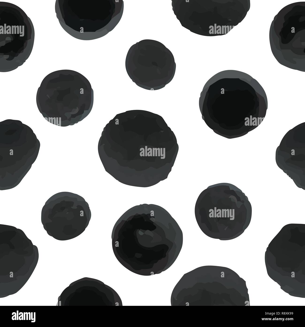 Seamless pattern of black dots on a white background. Vector Stock ...