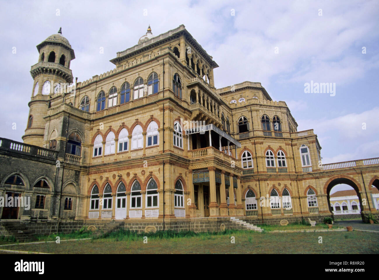 Ranjit Vilas Palace, Wankaner, Morbi, Gujarat, India, Indian palace Stock Photo