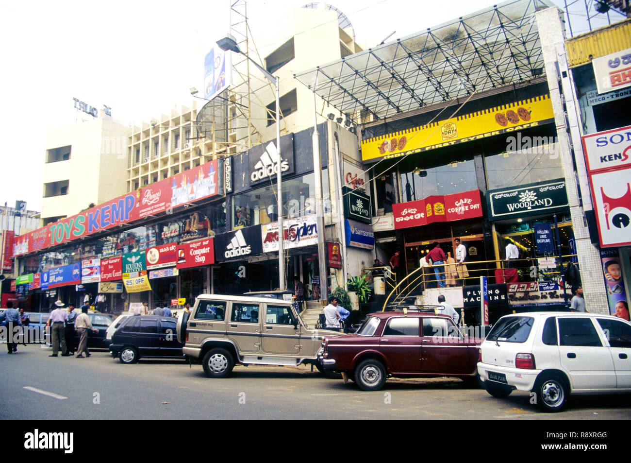 Brigade Street, Bangalore, Karnataka, india Stock Photo