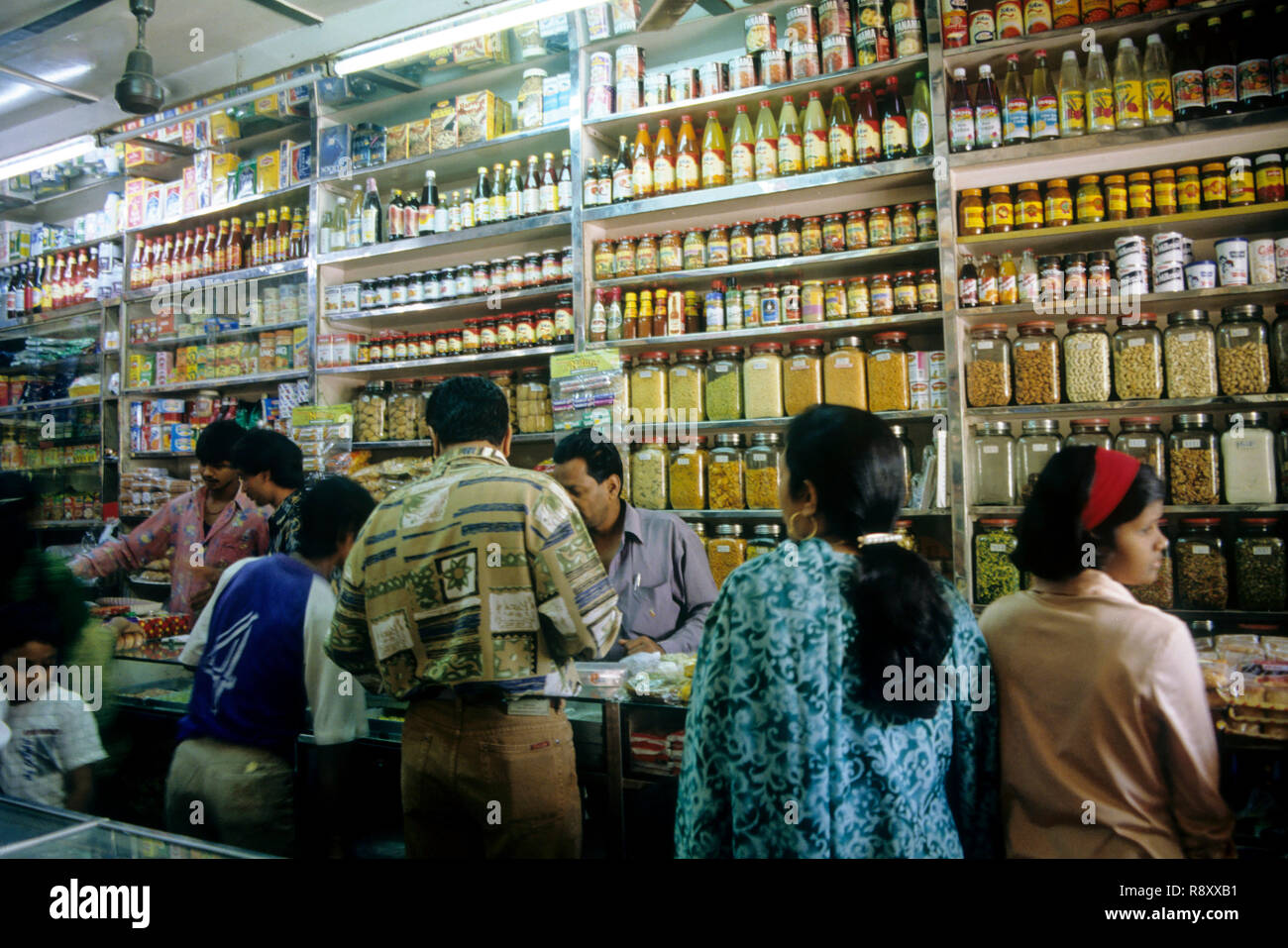 Urban shopping in general store ; Bombay ; Mumbai ;  Maharashtra ; India ; Asia Stock Photo
