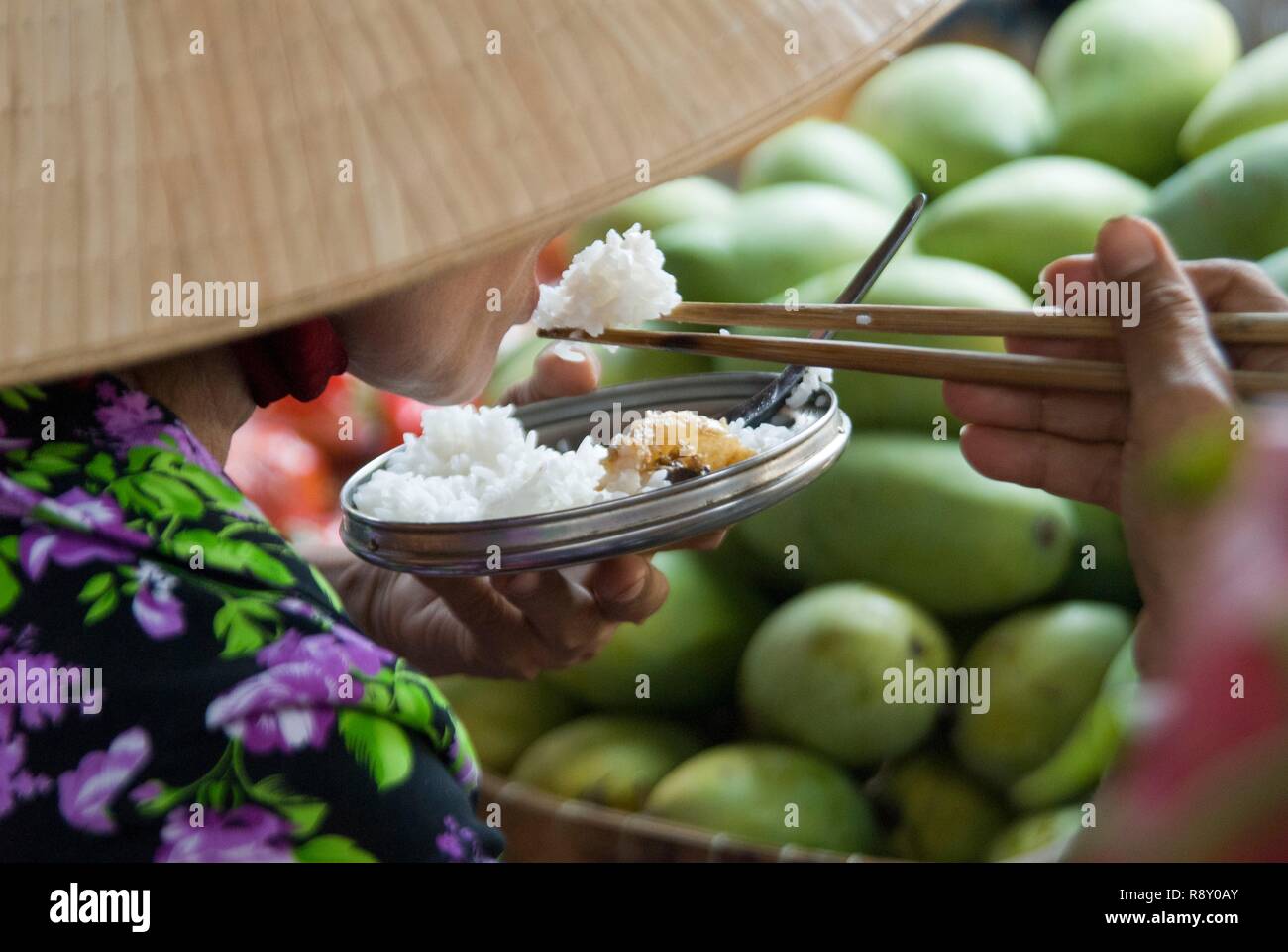 Vietnam, An Giang Province, Mekong Delta Region, Chau Doc, Chau Doc Market Stock Photo