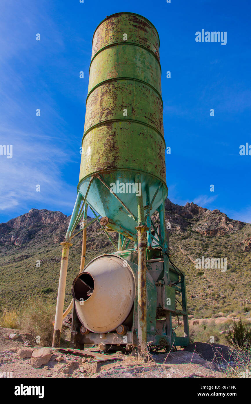 industrial concrete mixer with cement silo, concrete mixer, industrial concrete mixer, large