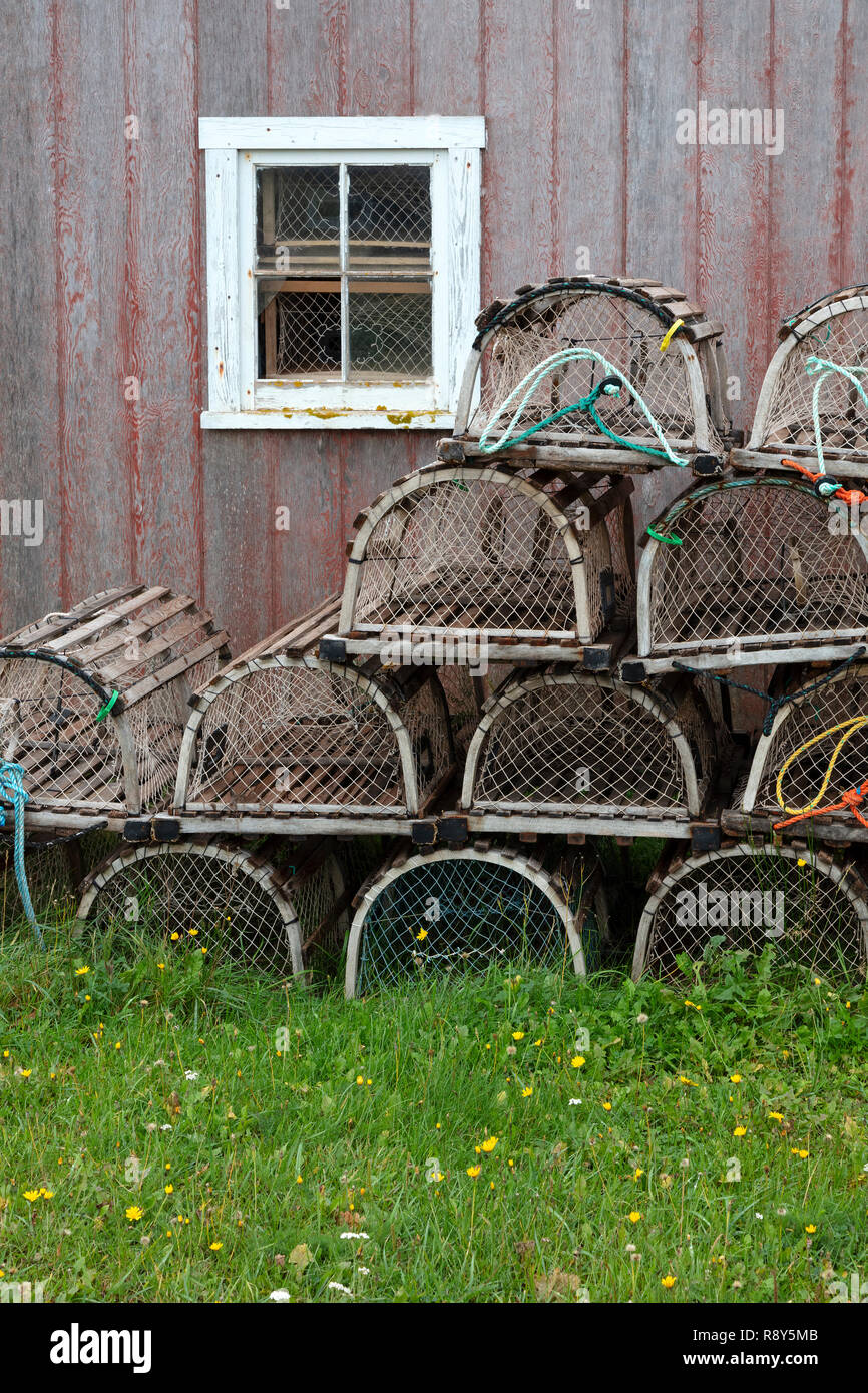 Lobster traps and, Prince Edward Island, Canada, by James D. Coppinger/Dembinsky Photo Assoc Stock Photo