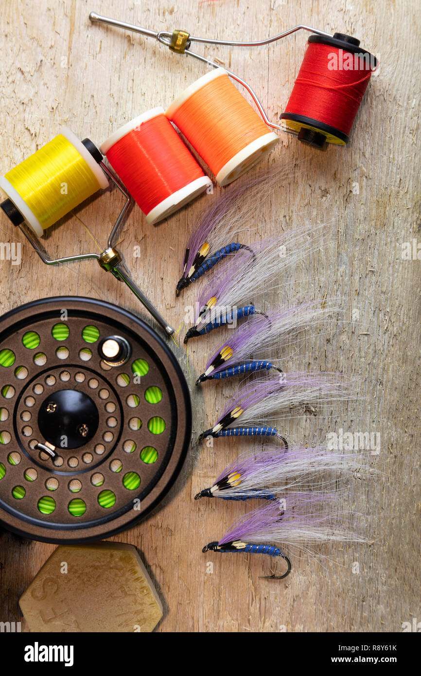Fly fishing tackle, by James D Coppinger/Dembinsky Photo Assoc Stock Photo