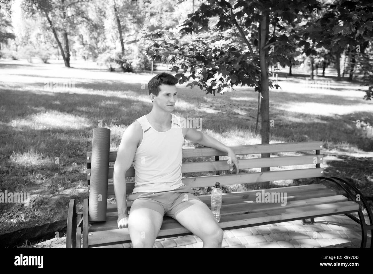 Man athlete break in Black and White Stock Photos & Images - Alamy