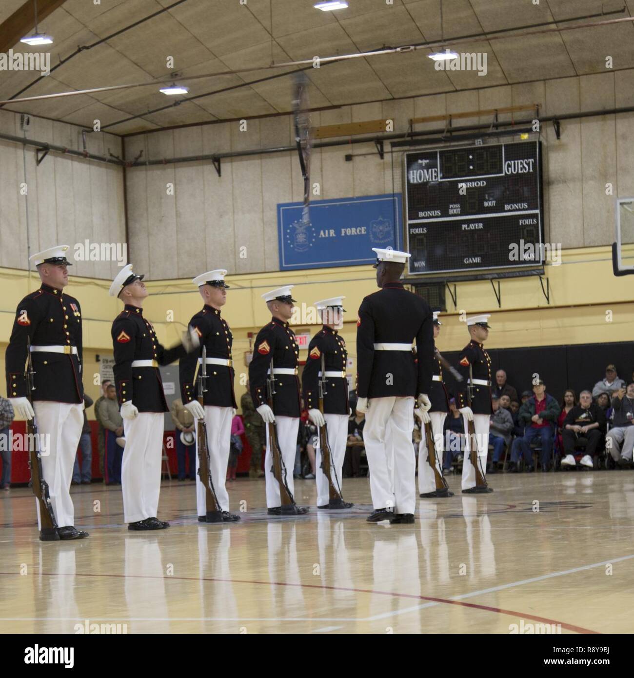 The rifle successfully passes inspection and is tossed in high arc back ...