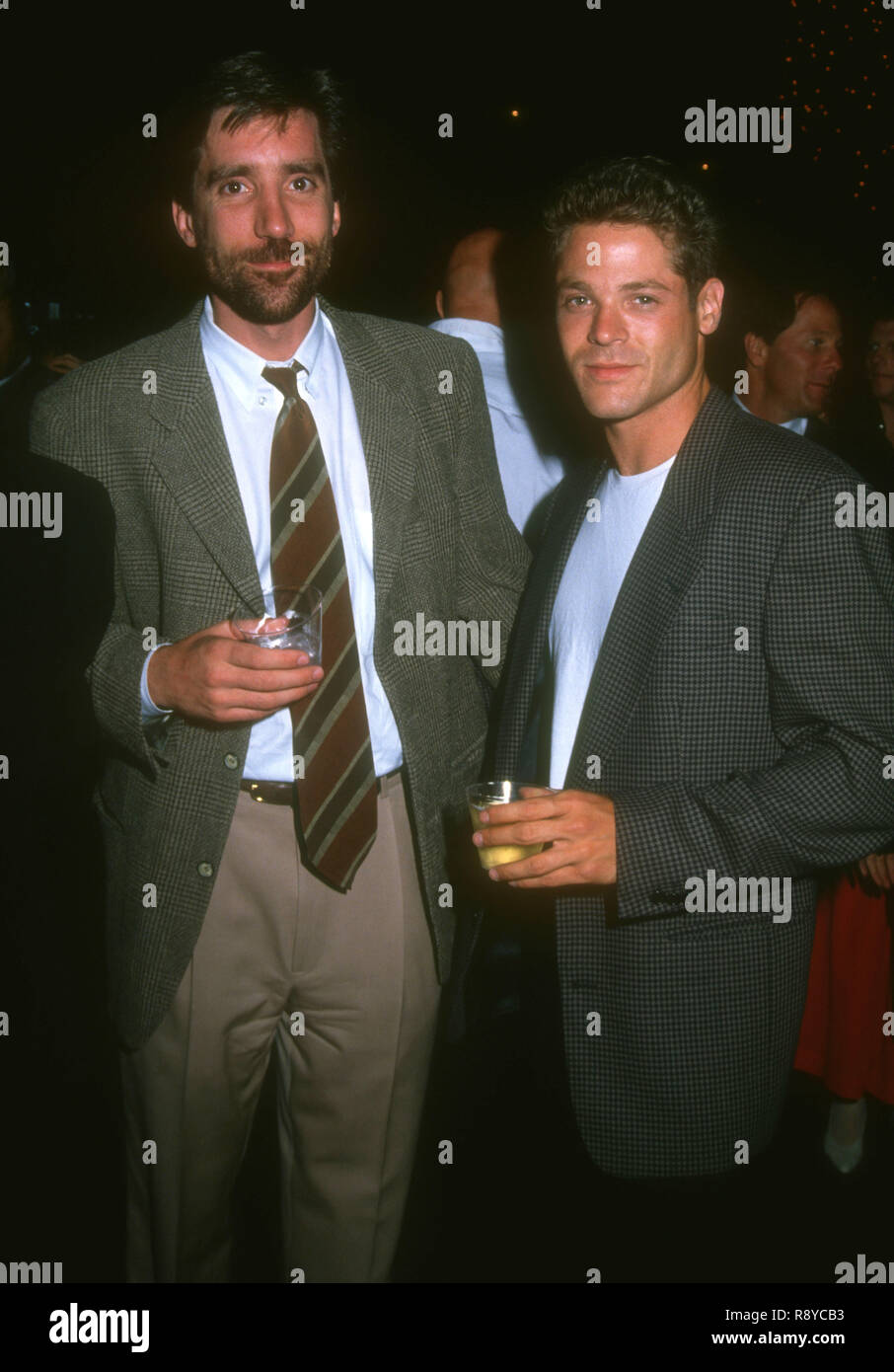 WEST HOLLYWOOD, CA - APRIL 29: Agent Brian Swardstrom and actor David Barry Gray attend the 'Three of Hearts' West Hollywood Premiere on April 29, 1993 at the DGA Theater in West Hollywood, California. Photo by Barry King/Alamy Stock Photo Stock Photo