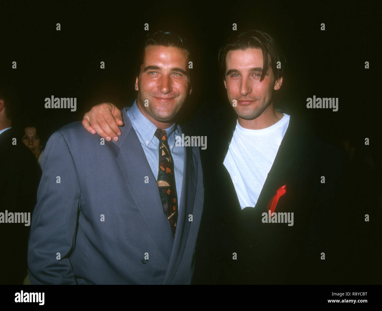 WEST HOLLYWOOD, CA - APRIL 29: Actors/brothers Daniel Baldwin and William Baldwin attend the 'Three of Hearts' West Hollywood Premiere on April 29, 1993 at the DGA Theater in West Hollywood, California. Photo by Barry King/Alamy Stock Photo Stock Photo