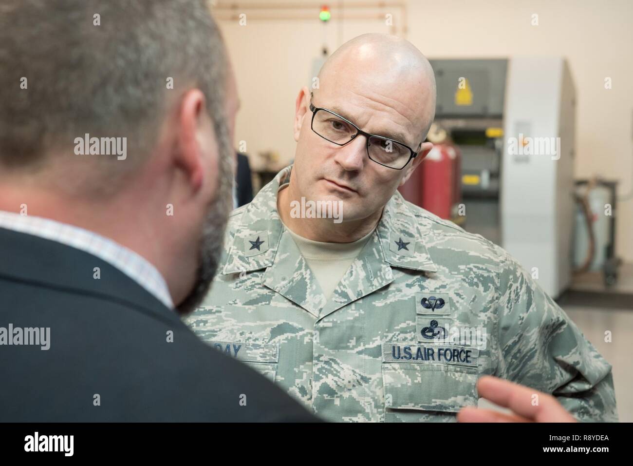 Brig. Gen. Allan E. Day (right), commander of Defense Logistics Agency