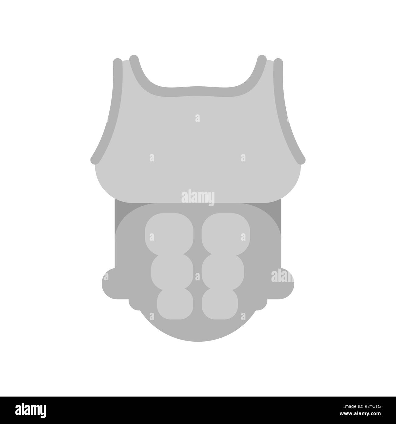 Armor knight. chest armour. medieval Body panoply    Stock Vector