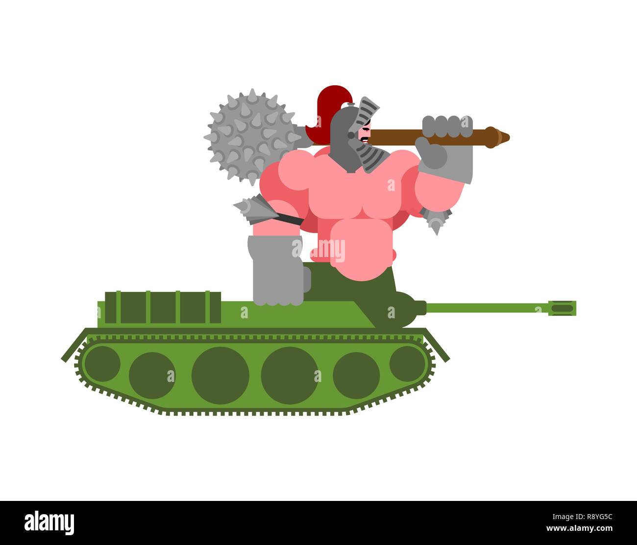Centaur tank. Half Fighting Machine and Half Warrior. military monster. War beast      Stock Vector