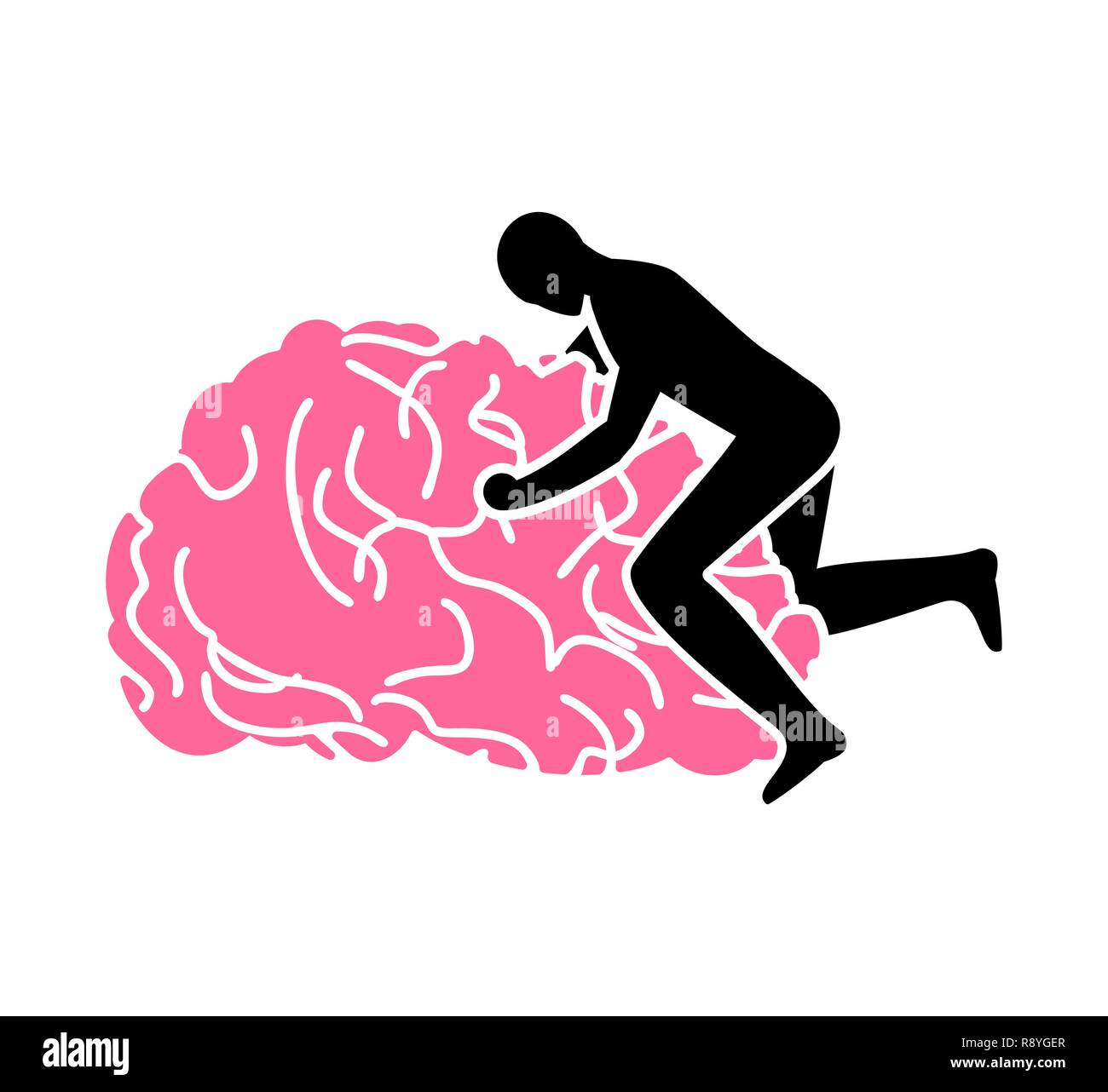 Fuck brain sign. fucking brains icon. Man sex on gyrus Stock Vector Image &  Art - Alamy