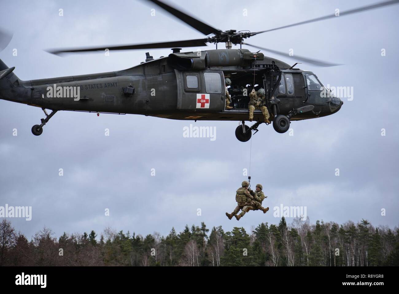 A UH-60 Blackhawk, operated by U.S. Soldiers, assigned to 12th Combat ...