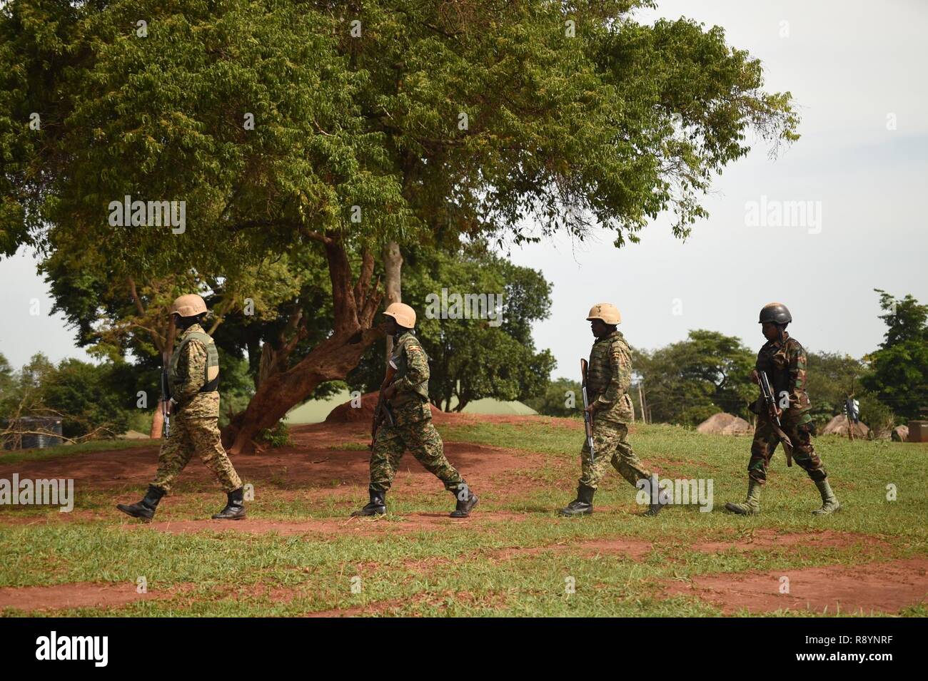 Uganda People’s Defense Force, Ugandan Battle Group 22 soldiers advance to the next portion of
