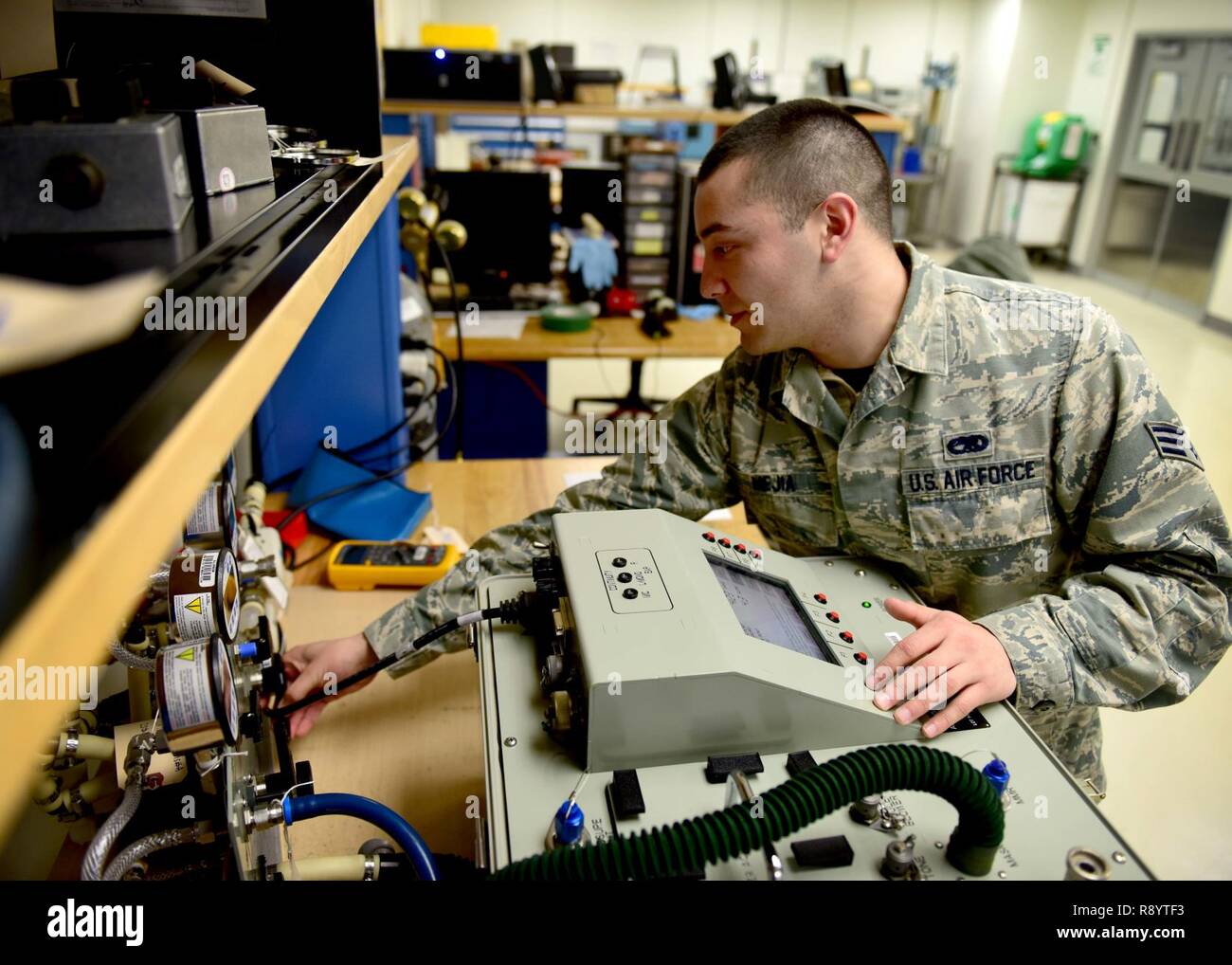 U.S. Air Force Senior Airman Ruben Mejia, 1st Maintenance Squadron
