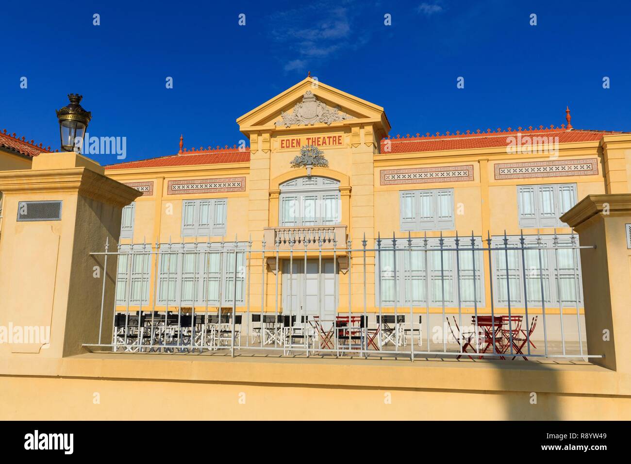 France, Bouches du Rhone, La Ciotat, boulevard Clemenceau, Cinema Eden Theater Stock Photo