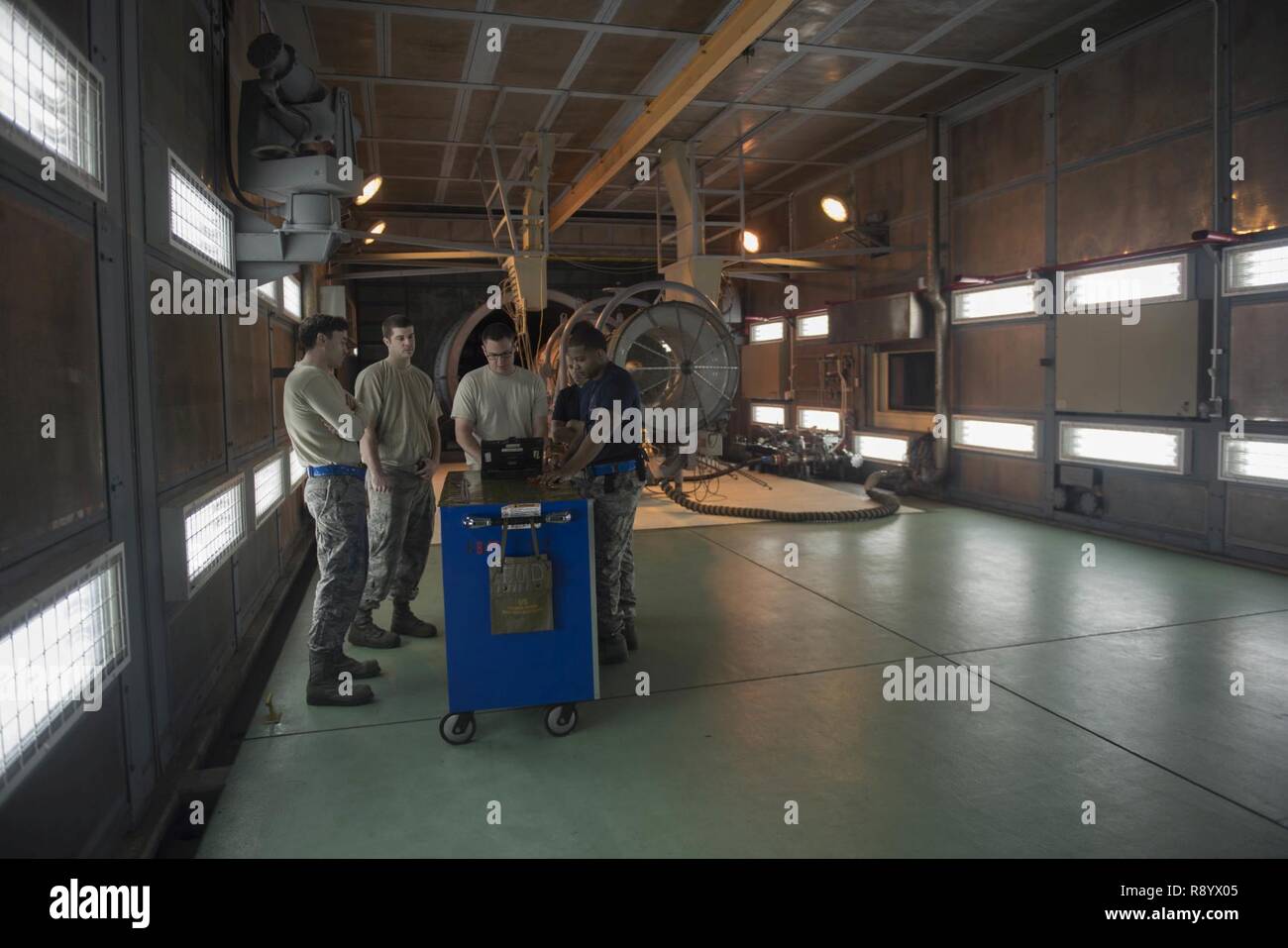 U.S. Air Force Airmen assigned to the 18th Component Maintenance ...
