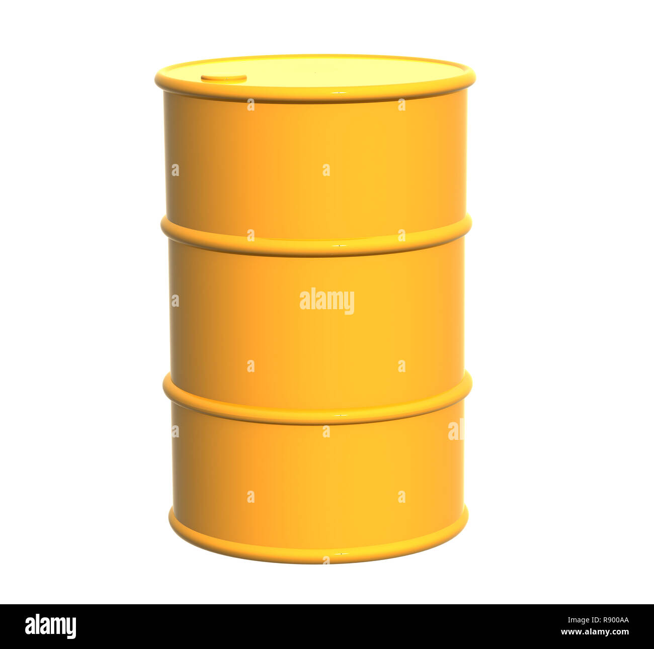 Tank of yellow color. Object over white Stock Photo - Alamy