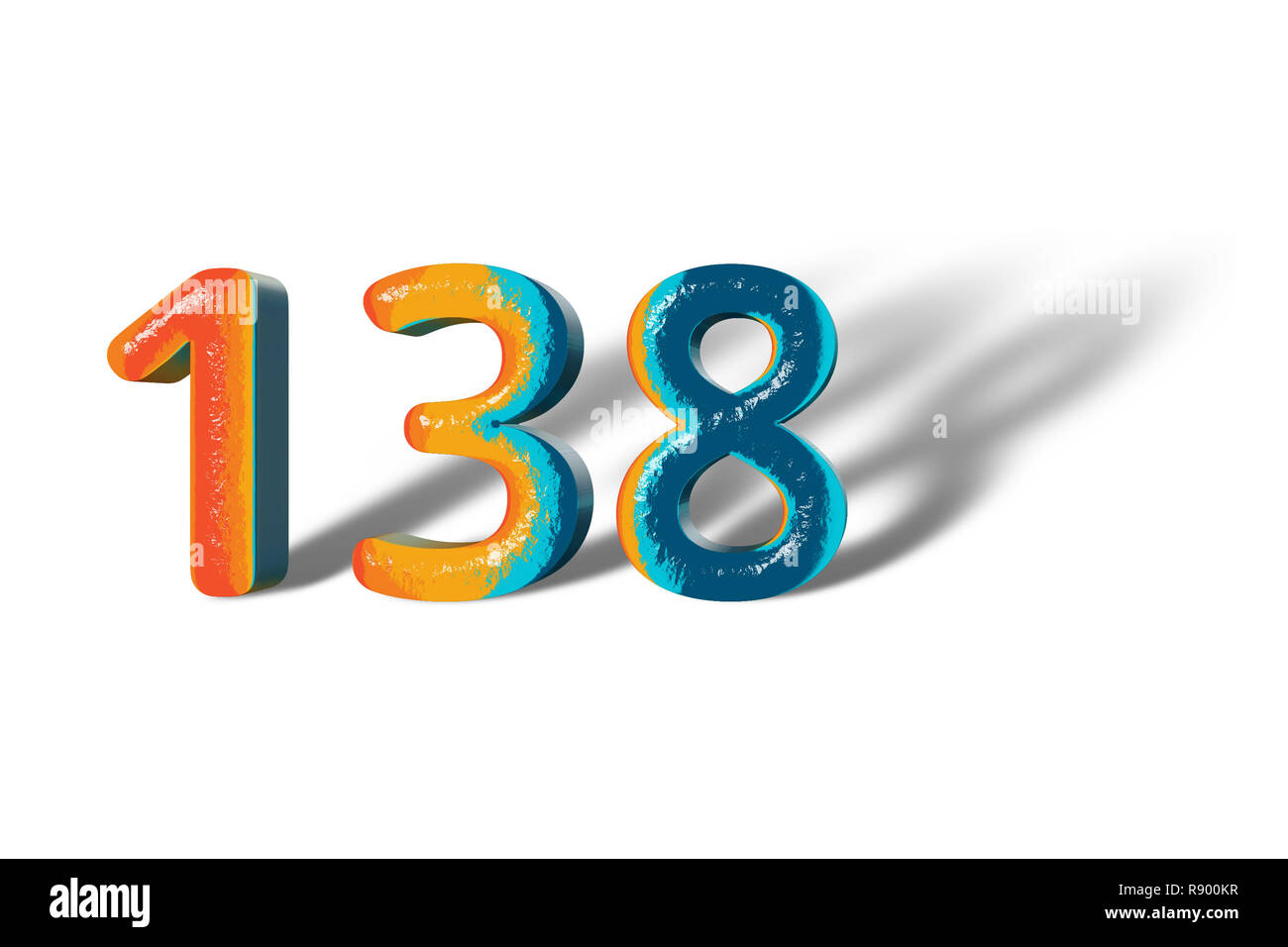 3D Number 138 one hundred thirty eight lively colours Stock Photo Alamy 3D Number 138 one hundred thirty eight lively colours Stock Photo Alamy