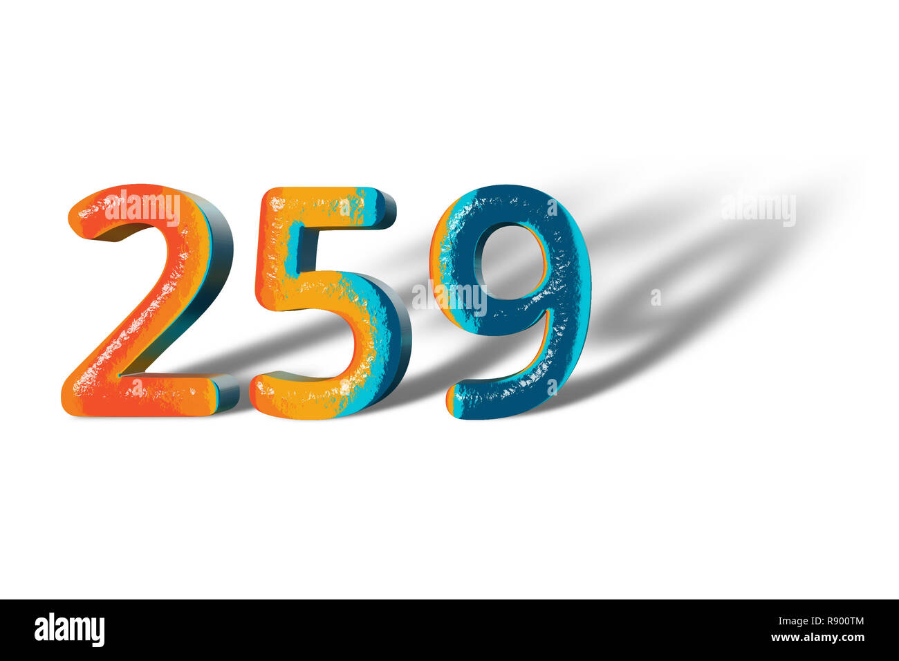 3d number 259 hi-res stock photography and images - Alamy