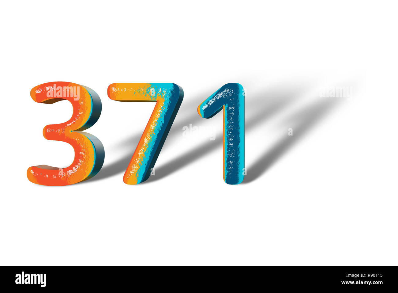 3d number 371 Cut Out Stock Images & Pictures - Alamy