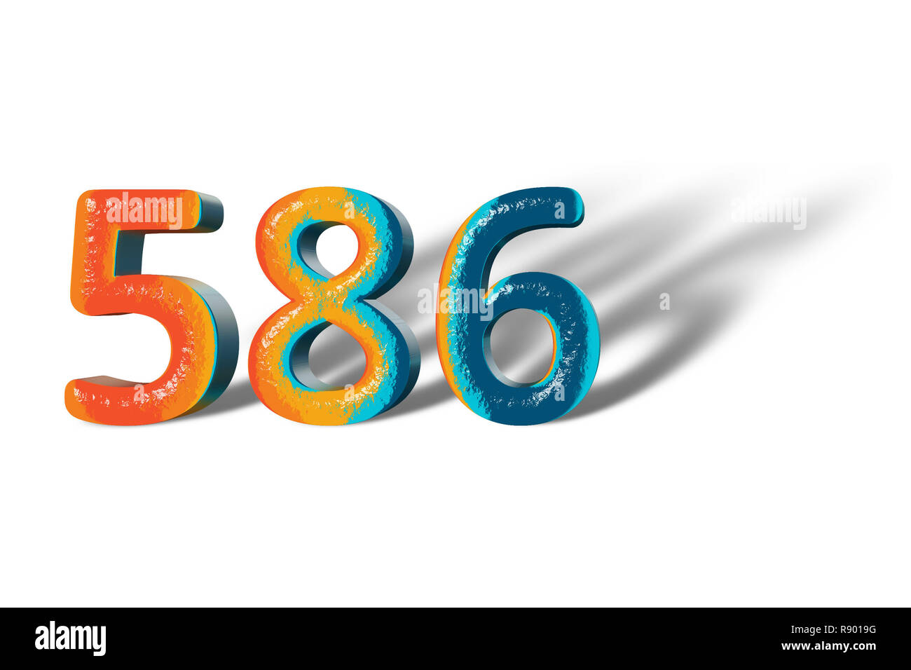 3d number 586 hi-res stock photography and images - Alamy