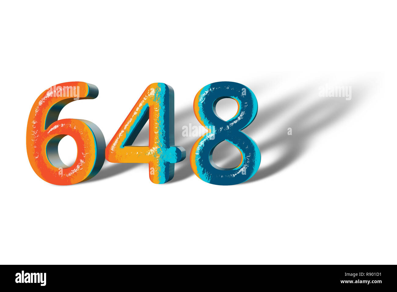 3d number 648 Cut Out Stock Images & Pictures - Alamy