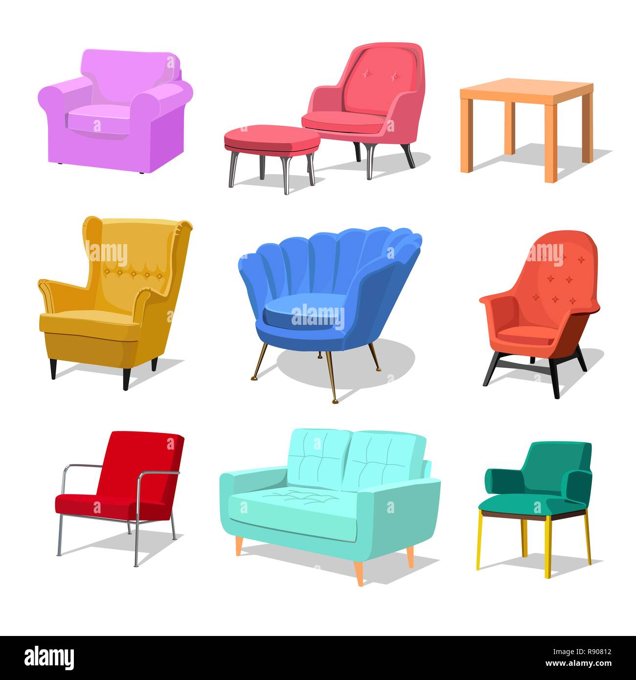 colorful armchair